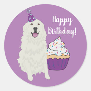 Adesivo Cachorro de Montanha do Excelente de Aniversário 