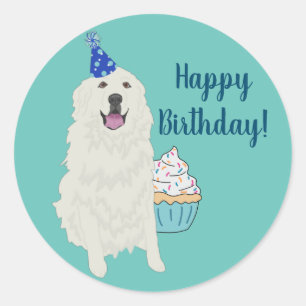 Adesivo Cachorro de Montanha do Excelente de Aniversário 