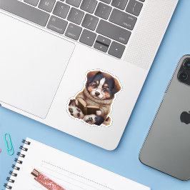 Adesivo Cachorro de Montanha Suíço Kawaii Bonito Amante de