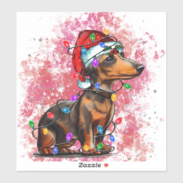 Adesivo Cachorro de Natal