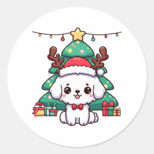 Adesivo Cachorro de Natal - Cãozinho de Natal