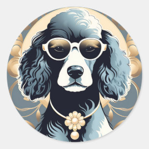 Adesivo Cachorro de Poodle Clássico
