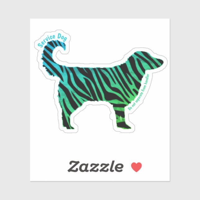 Adesivo Cachorro de Serviço, Não separe do manipulador (Folha)