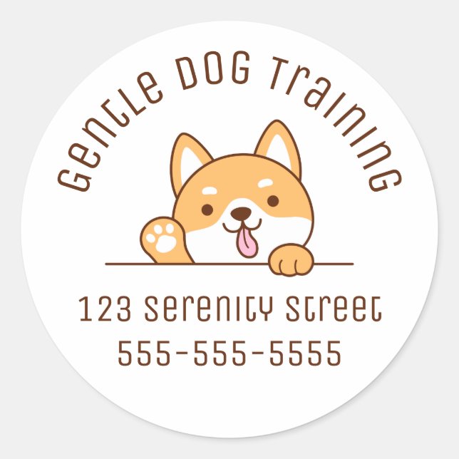 Adesivo Cachorro de Shiba Inu Corgi Cujo Pico (Frente)