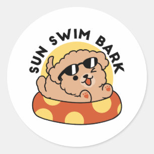 Adesivo Cachorro de Verão legal flutuante - Festa de Pisci