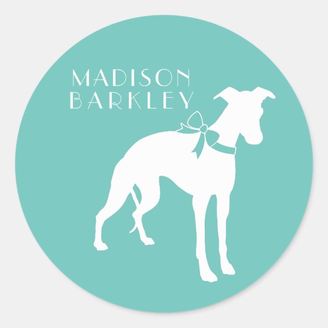 Adesivo Cachorro de Whippet (Frente)