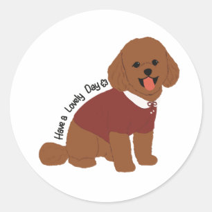 Adesivo Cachorro do dia adorável