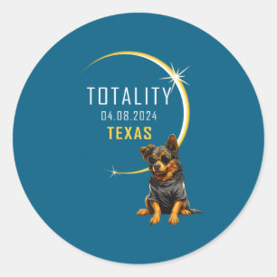 Adesivo Cachorro do Eclipse Solar Total do Texas