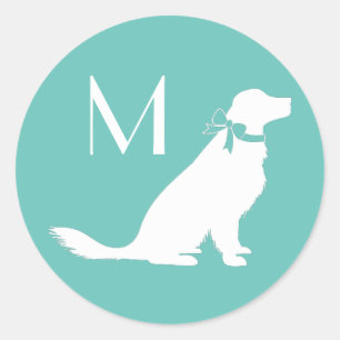 Adesivo Cachorro do Retriever do ouro
