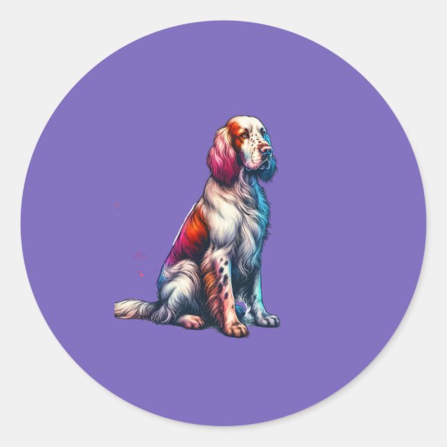 Adesivo Cachorro do Setter Inglês (Frente)