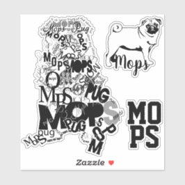 Adesivo Cachorro do Vinheta de Contorno