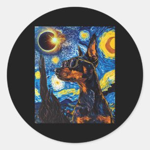 Adesivo Cachorro Doberman Solar Eclipse