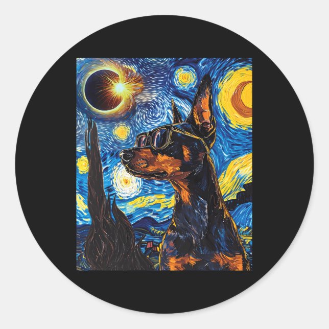 Adesivo Cachorro Doberman Solar Eclipse (Frente)