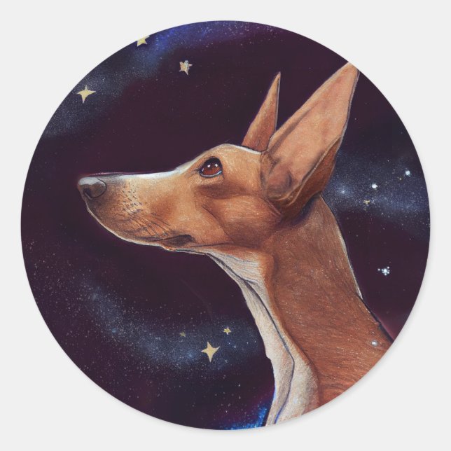 Adesivo Cachorro e Stars Art Night Sky (Frente)