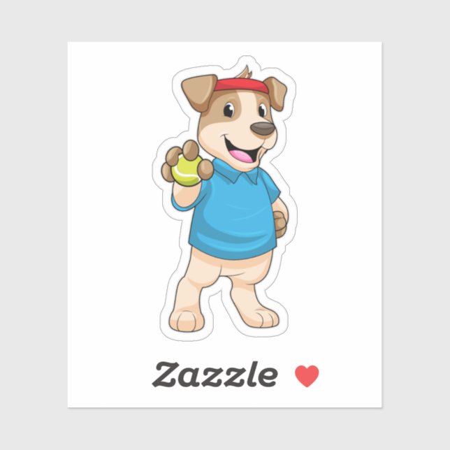 Adesivo Cachorro em Tênis com Tênis (Folha)