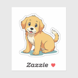 Adesivo Cachorro Encantado, Ouro De Jolly Retriever, Peque