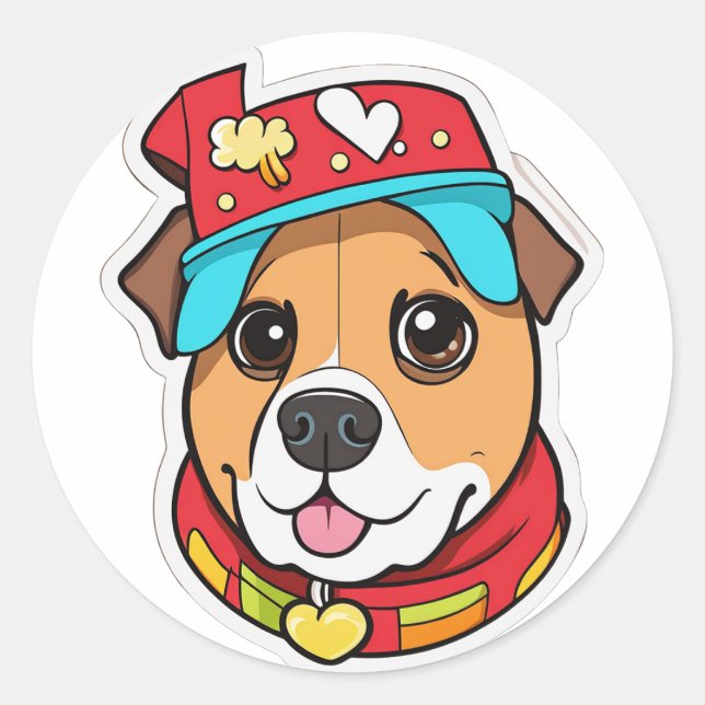 Adesivo Cachorro engraçado (Frente)