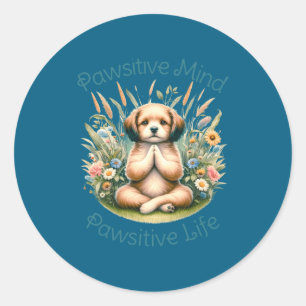 Adesivo Cachorro engraçado de meditação Cota insracional p