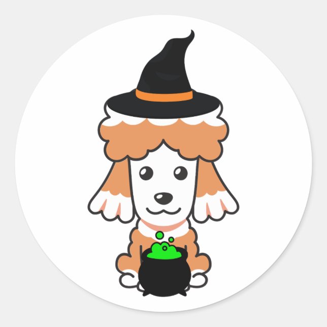 Adesivo Cachorro engraçado é uma bruxa (Frente)