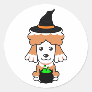 Adesivo Cachorro engraçado é uma bruxa