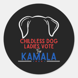 Adesivo Cachorro Engraçado Meninas Votam Em Kamala