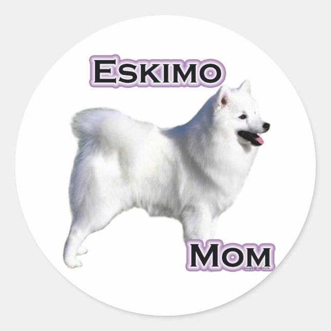 Adesivo Cachorro Esquimó Americano Mãe 4 - Sticker (Frente)
