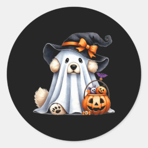 Adesivo Cachorro Fantasma de Halloween
