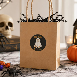 Adesivo Cachorro Fantasma de Halloween Fofo Retriever Dour