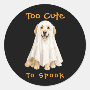 Adesivo Cachorro Fantasma de Halloween Fofo Retriever Dour