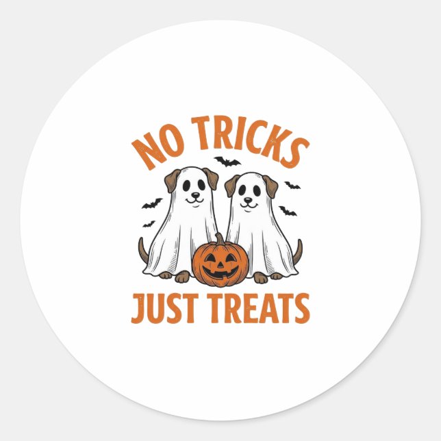 Adesivo Cachorro Fantasma Engraçado Halloween Sem Pegadinh (Frente)