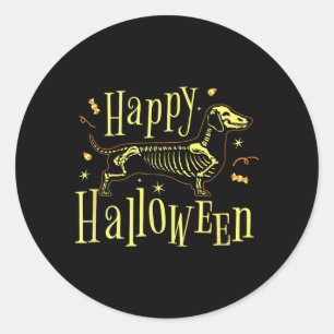 Adesivo Cachorro Feliz no Halloween - Halloween Divertido