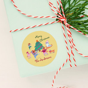 Adesivo Cachorro Feliz Nome de Pele Amarelo