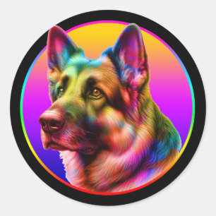 ADESIVO CACHORRO FOFO ARCO-ÍRIS COLORIDO