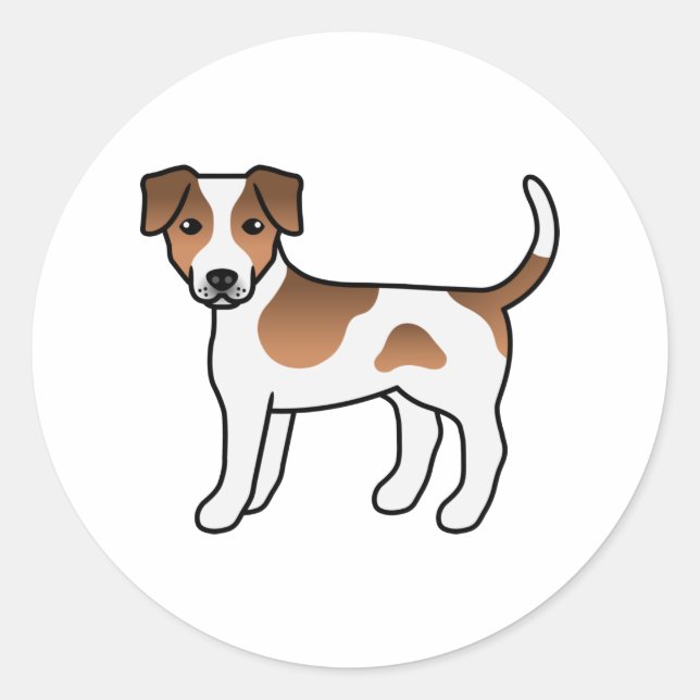 Adesivo Cachorro Fofo Danish-Swedish Farmdog Marrom E Bran (Frente)