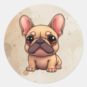 Adesivo Cachorro Fofo Pequeno Bulldog Francês Animal de Es