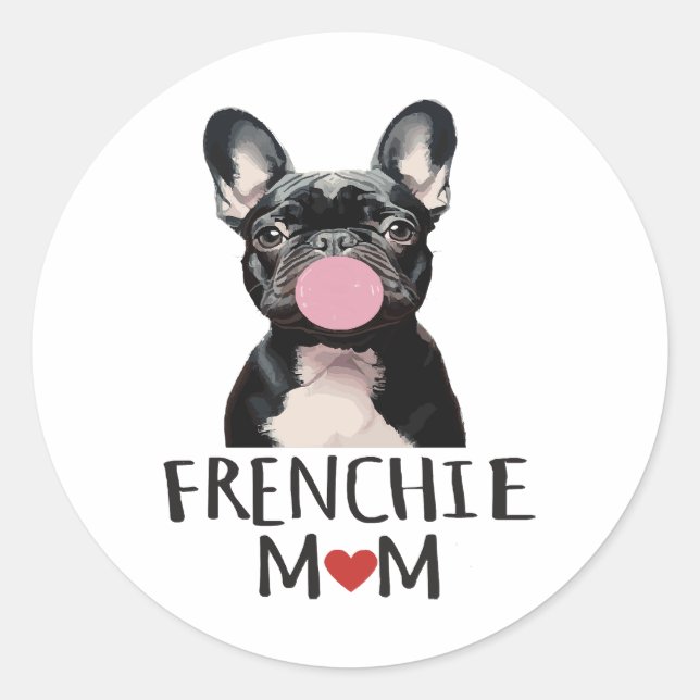 Adesivo Cachorro francês fofo (Frente)