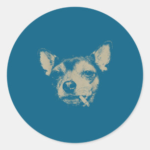 Adesivo Cachorro Fumando Cigarro Meme Chihuahua