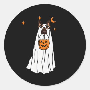 Adesivo Cachorro german shepherd E Abóbora No Halloween Fu