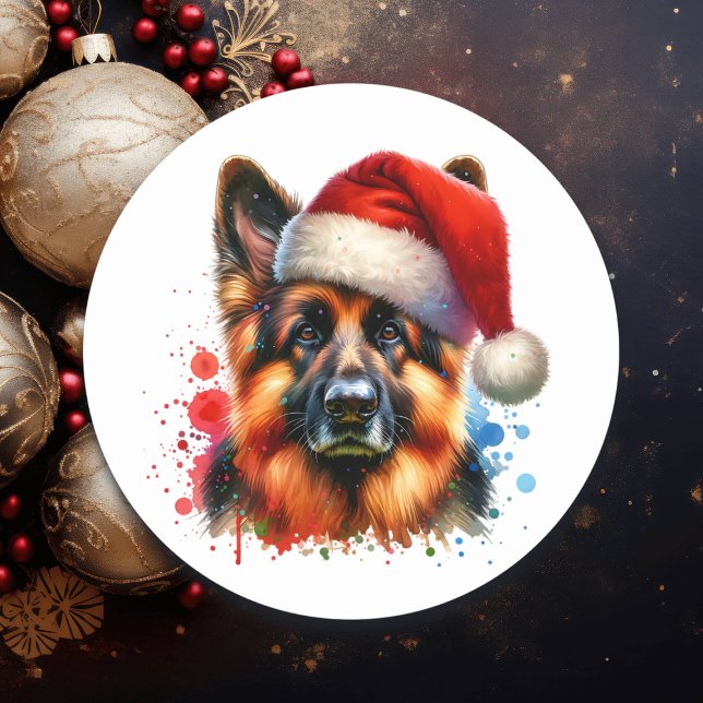 Adesivo Cachorro german shepherd no Natal (Criador carregado)