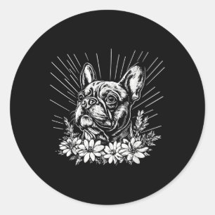 Adesivo Cachorro-Grande Francês Tatuagem de Estilo Retroat