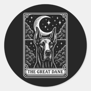 Adesivo Cachorro Grande Mamãe Tarot Card Vintage Crescent
