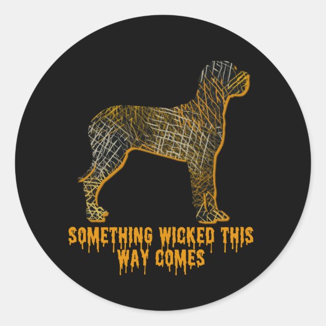 Adesivo Cachorro Grande Silhout Divertido Laranja Blk Hall (Frente)