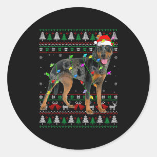 Adesivo Cachorro Harlequin Beauceron Suéter Feio de Natal 