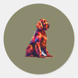 Adesivo Cachorro Irlandês Setter