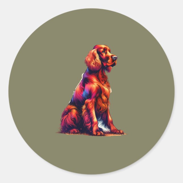 Adesivo Cachorro Irlandês Setter (Frente)
