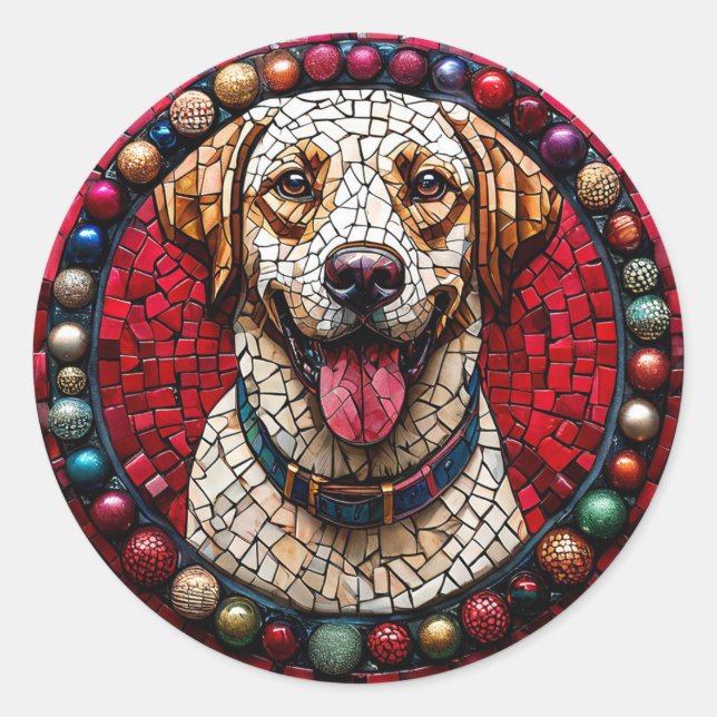 Adesivo cachorro labrador de Natal (Frente)