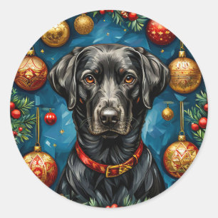 Adesivo Cachorro labrador de Natal