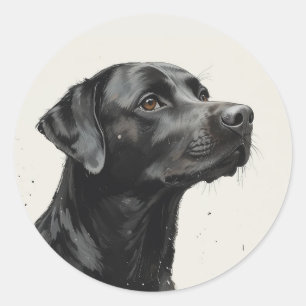 Adesivo Cachorro Labrador Preto Feliz Fofo Animal Pet