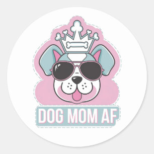 Adesivo Cachorro Mãe AF - Cachorro Engraçado Mãe Design