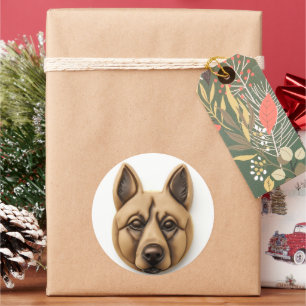 Adesivo Cachorro Malinoi Belga 3D Inspirado